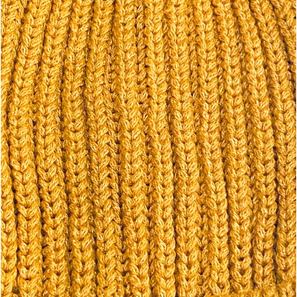 🌟HP🌟NWOT Prince & Fox Gold Acrylic Knit Pom Beanie Aeropostale OS - Picture 8 of 8